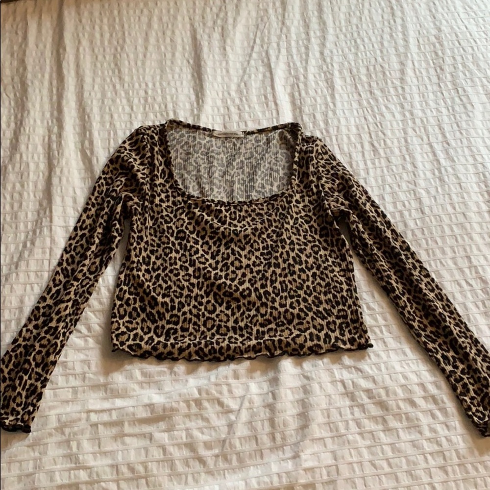 Cheetah Ruffle Top